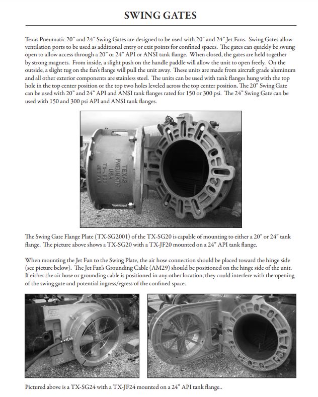 Texas Pneumatic 24" Swing Gate