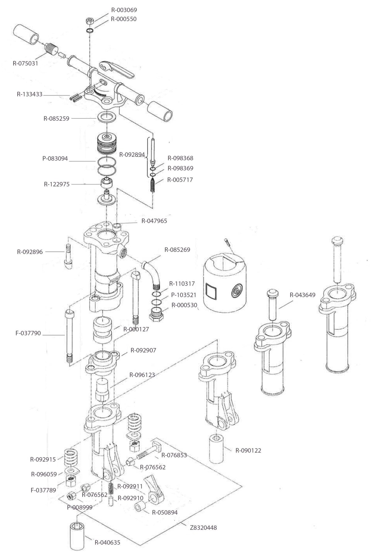 Texas Pneumatic CP 1240 parts diagram