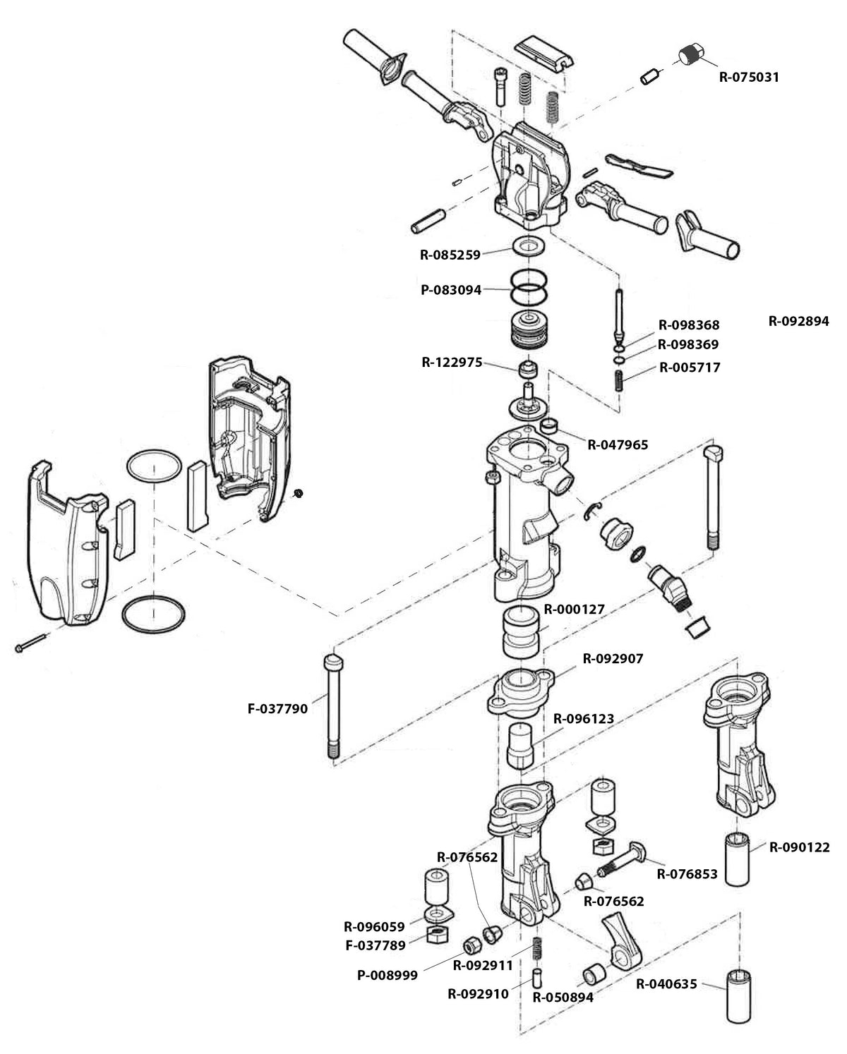 Texas Pneumatic CP 1290 SVR parts diagram
