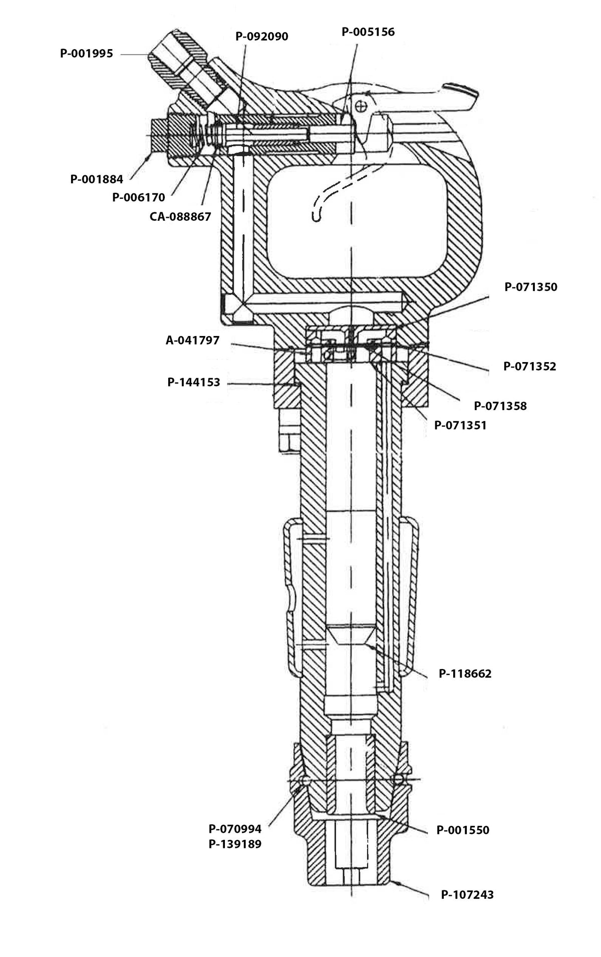 Texas Pneumatic CP 4129 parts diagram