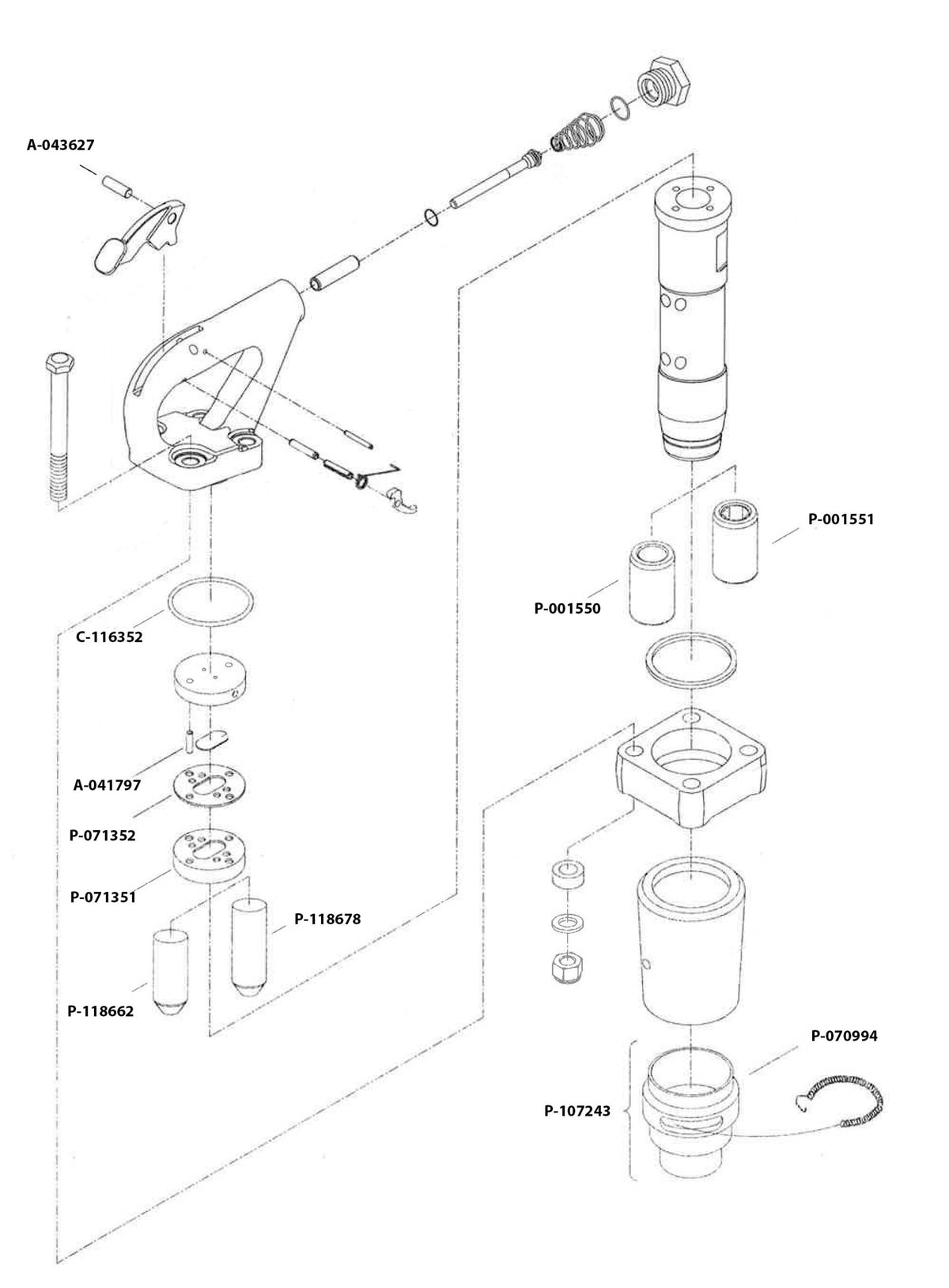 Texas Pneumatic CP 4130 parts diagram
