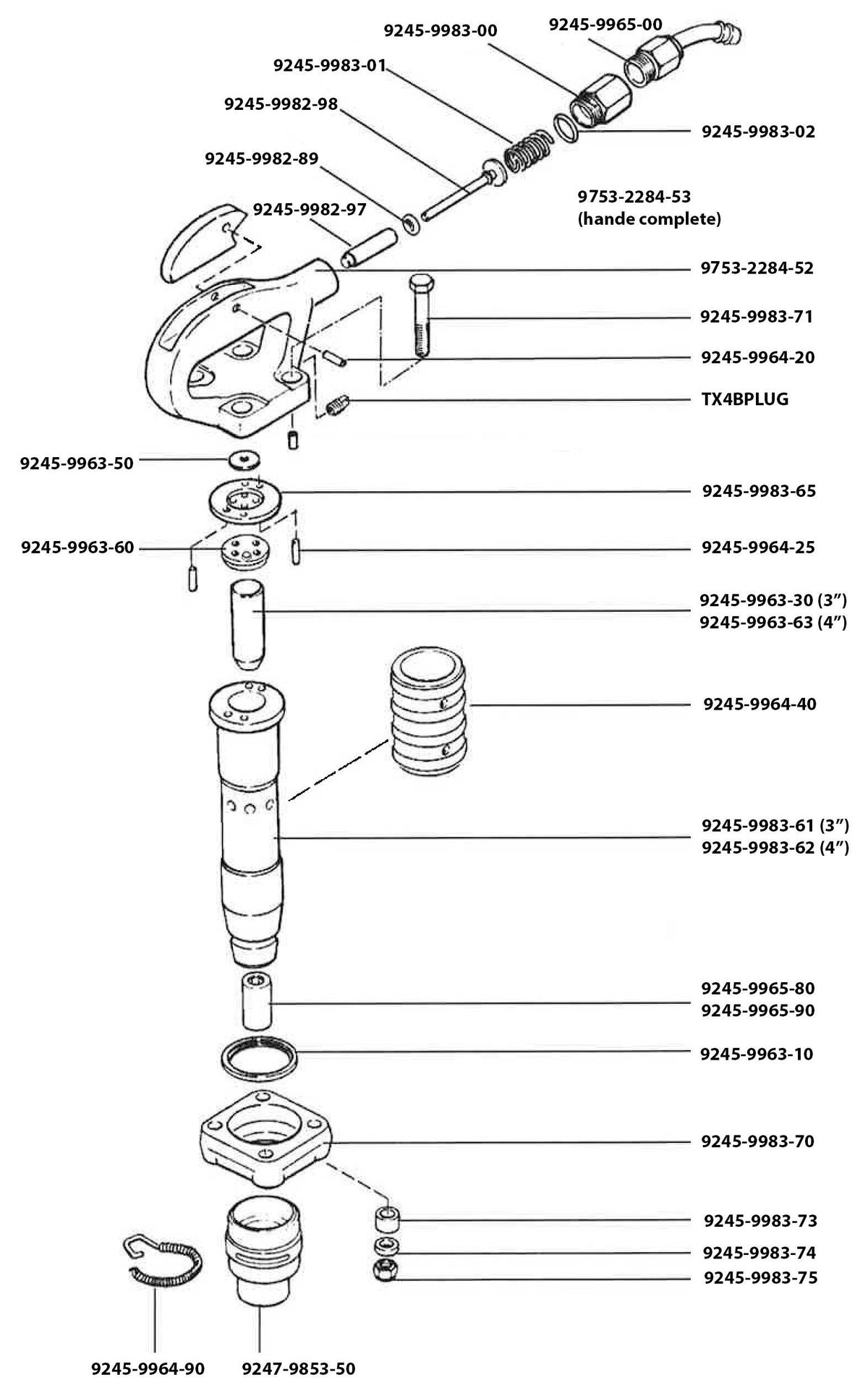 Texas Pneumatic CP 4133 parts diagram