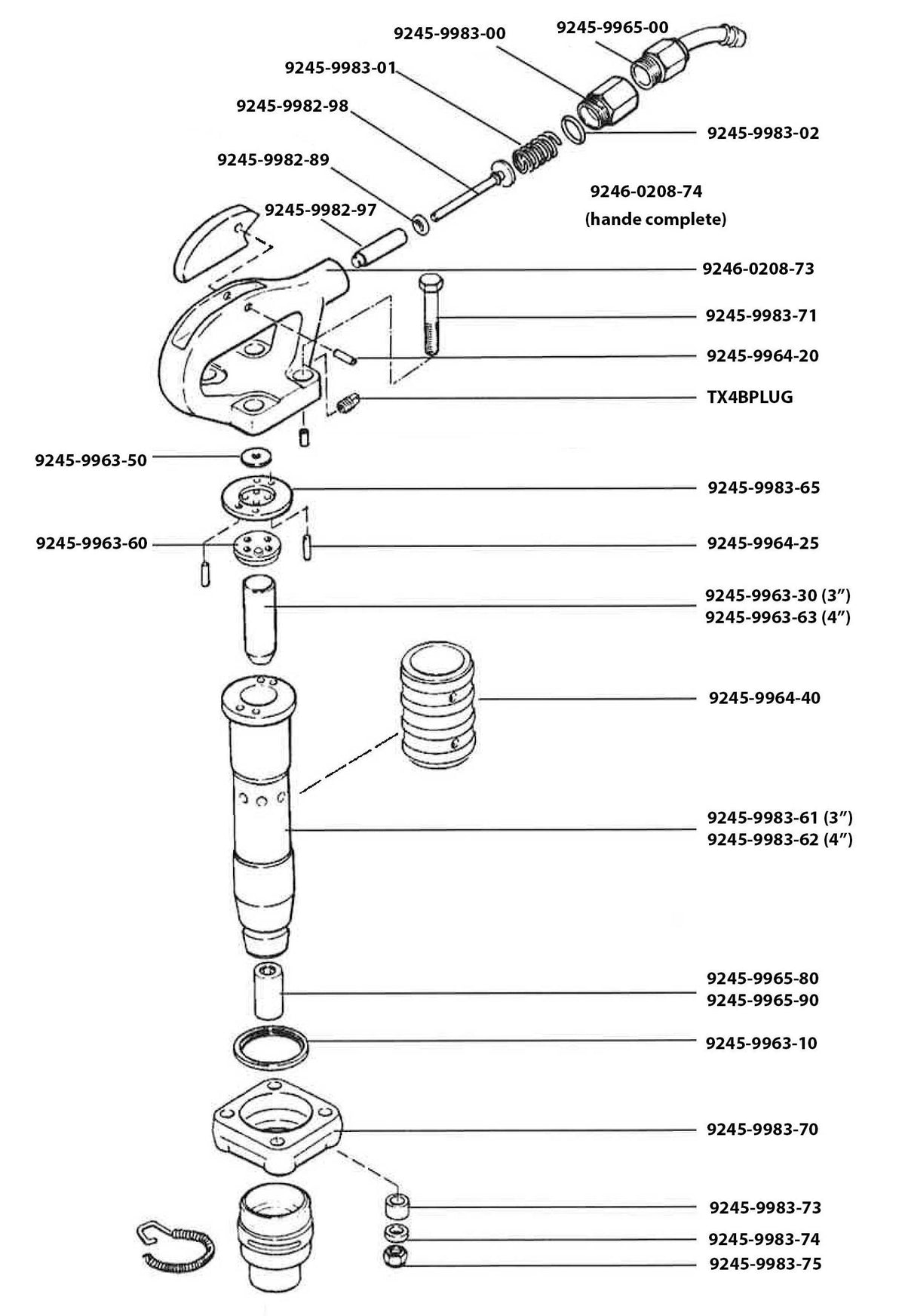 Texas Pneumatic CP 4136 parts diagram