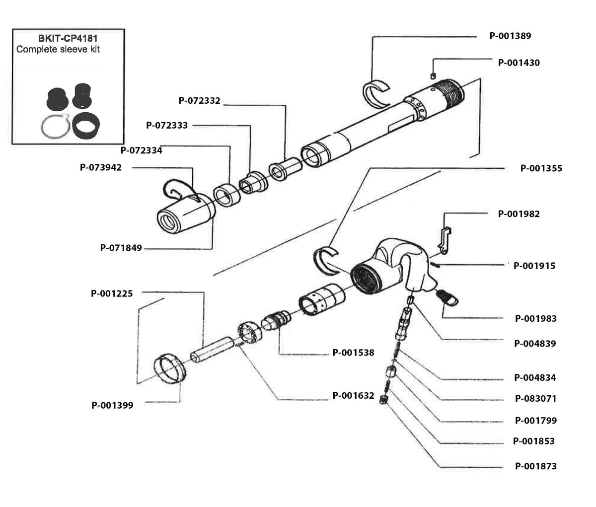 Texas Pneumatic CP 4181A parts diagram