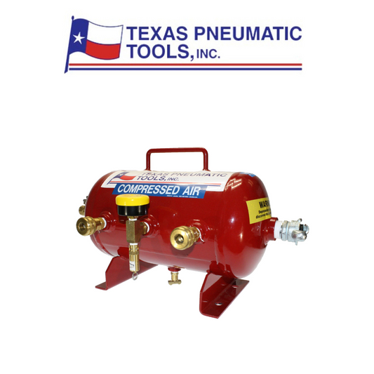 Texas Pneumatic Tank Style Manifold - 2.5 GAL w/ 3/8" Industrial Quick Connect Fittings