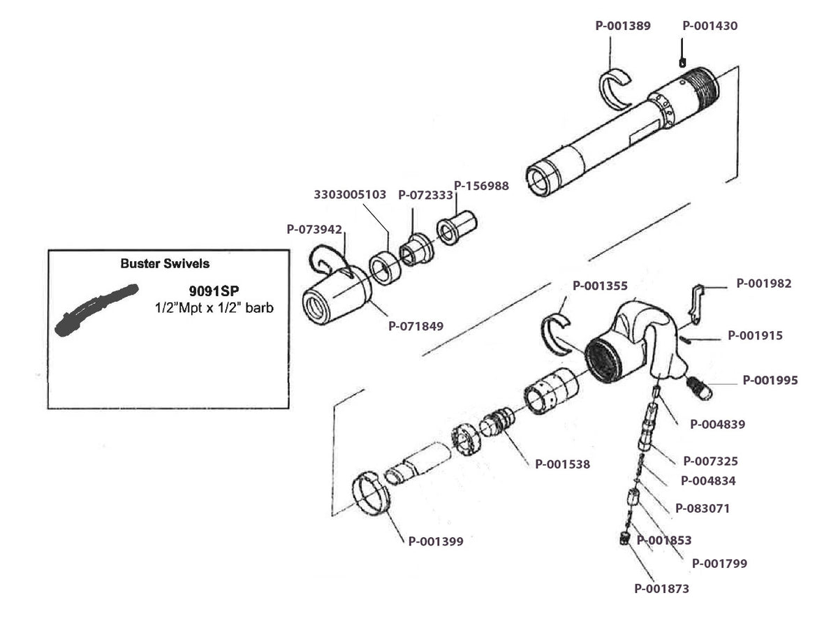 Texas Pneumatic CP 4608 parts diagram