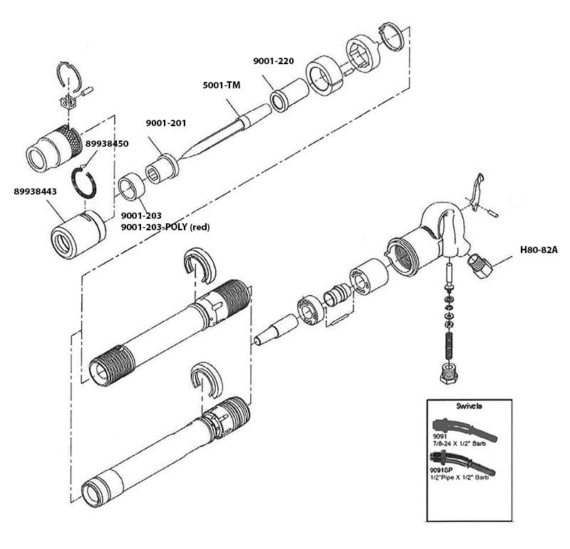Supplier parts diagram for Ingersoll Rand 1101 — Compatible replacement parts