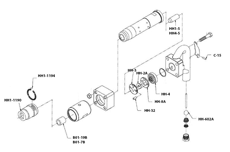 Supplier parts diagram for Ingersoll Rand 3DA — Compatible replacement parts