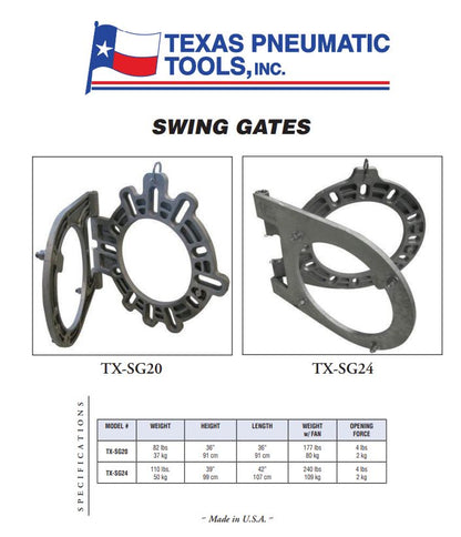 Texas Pneumatic 20" Swing Gate