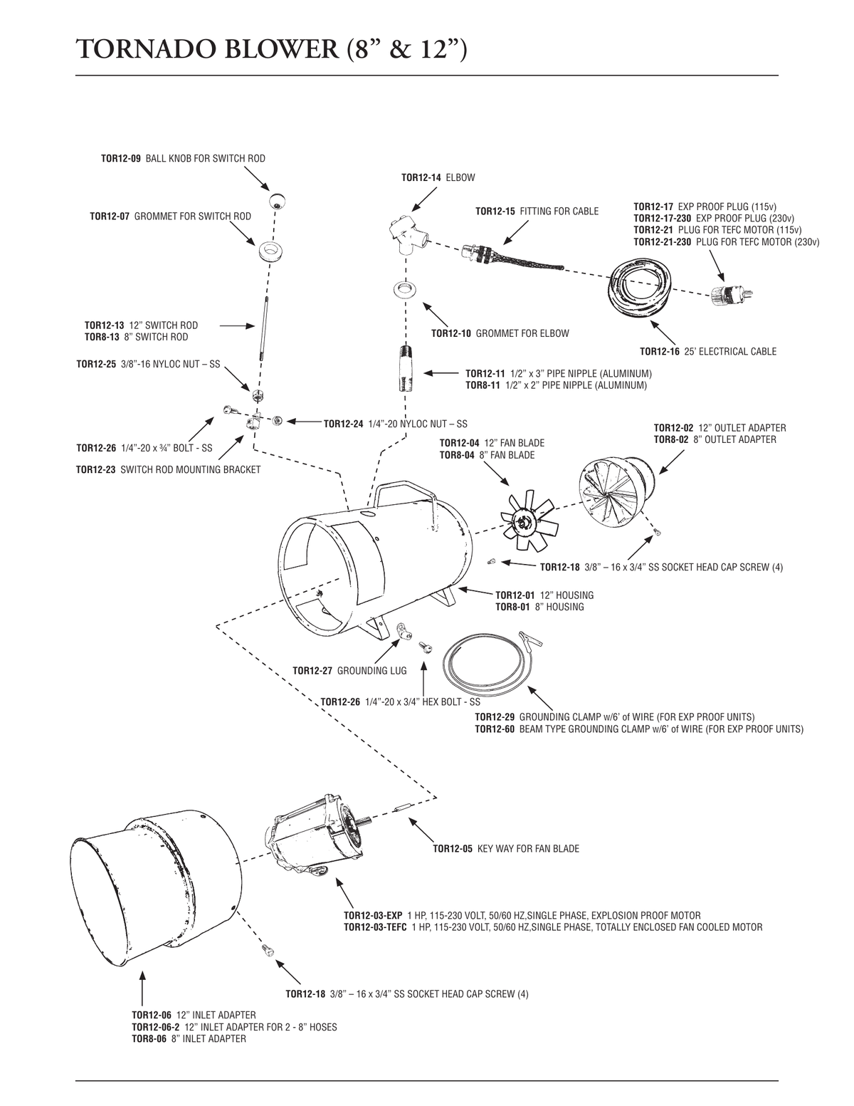 TB-12-EXP Parts Schematic