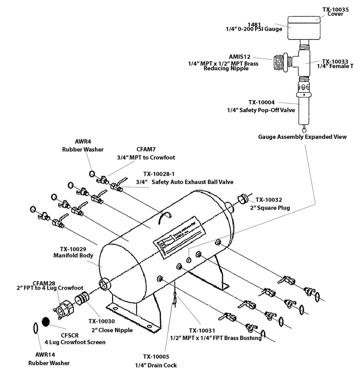 TX-2AMF Parts Schematic