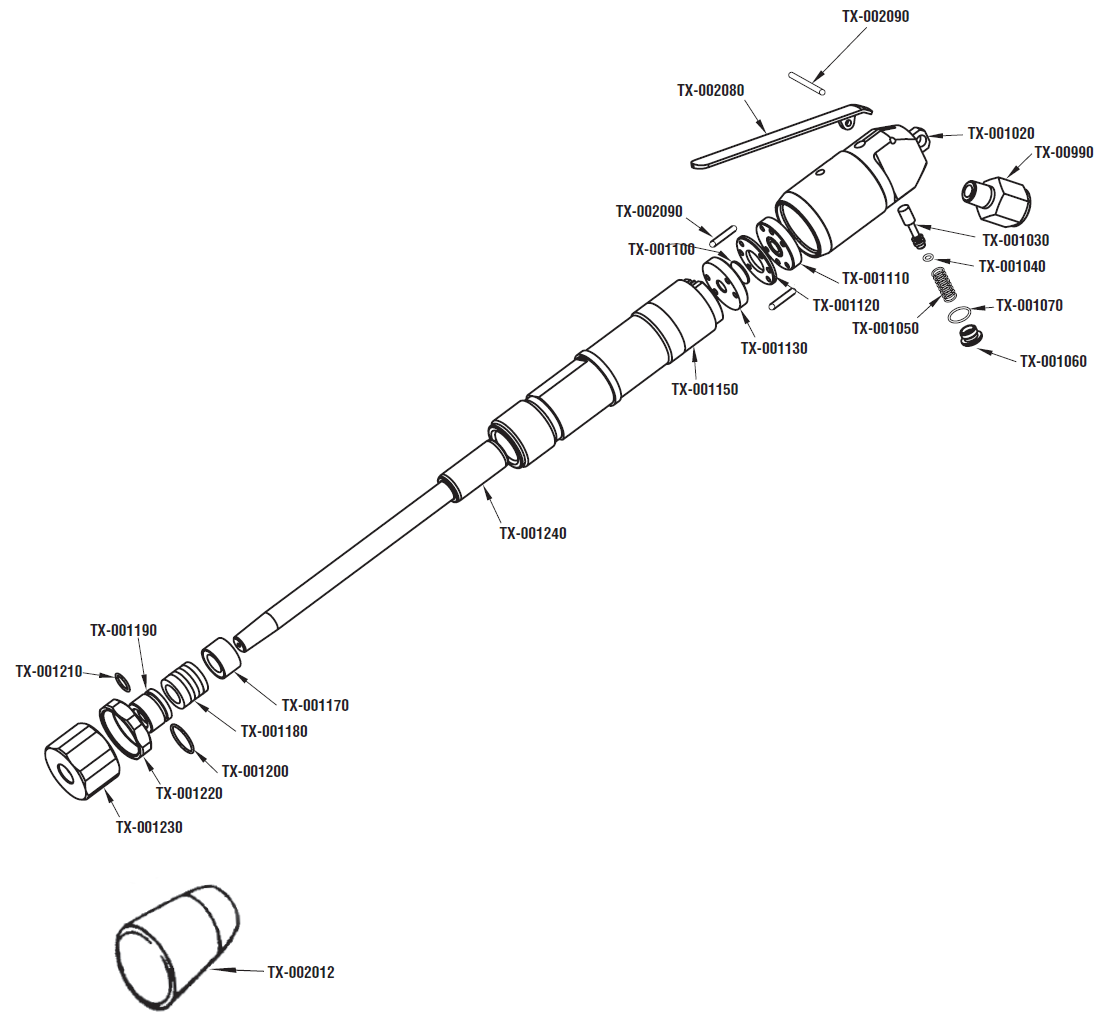 Texas Pneumatic TX-00 parts diagram